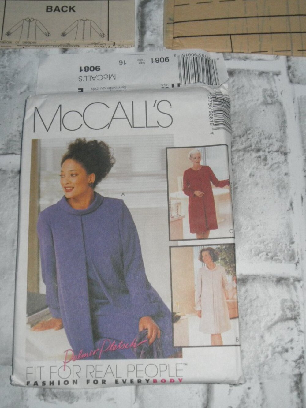 #9081, MCCALL'S UNCUT SEWING PATTERN MISSES DRESS (SIZE 16) 8 PIECES
